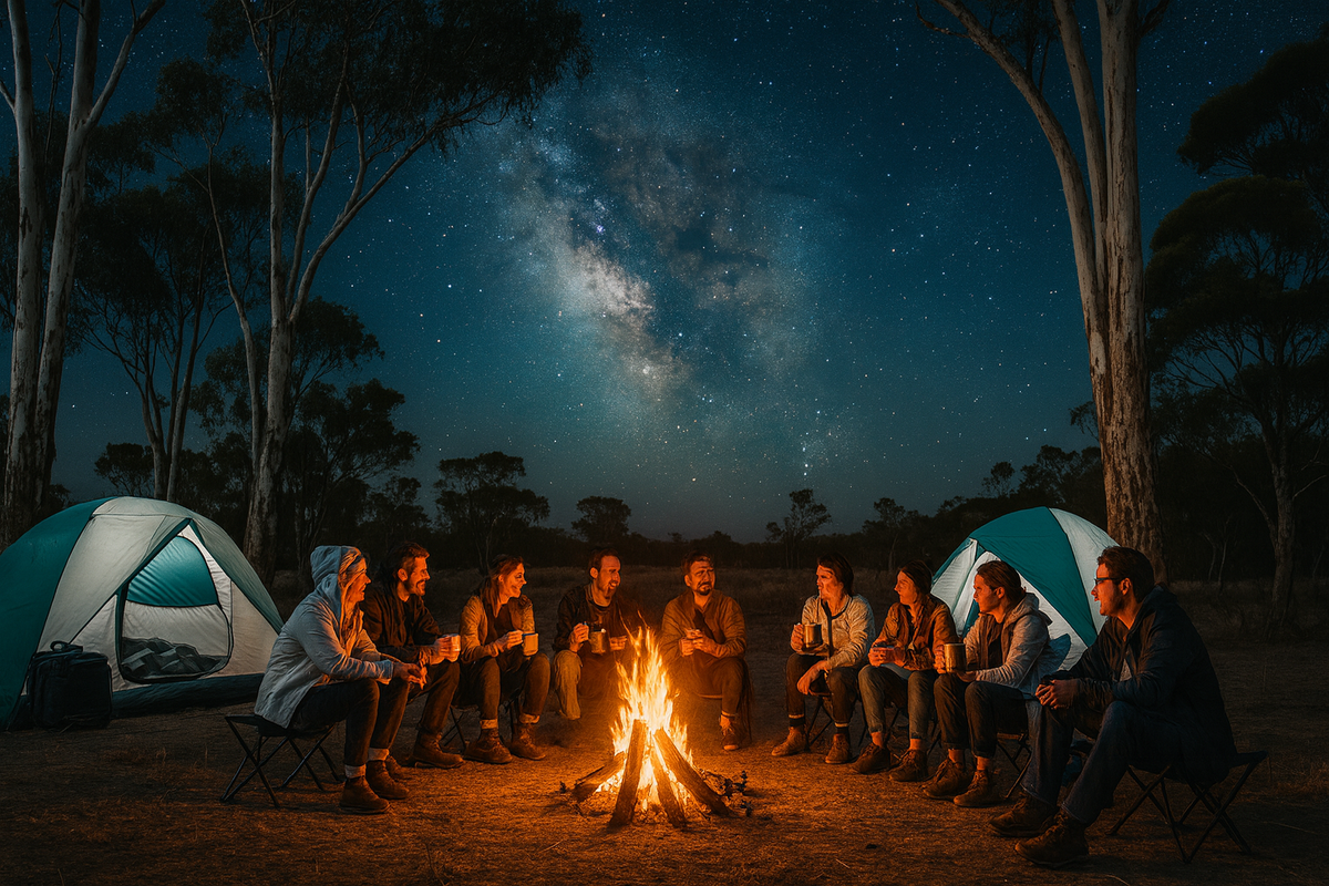 Campfire gathering