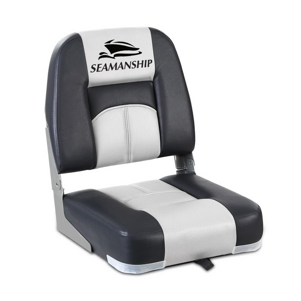Seamanship Folding Boat Seats with Swivel Bases – Pair
