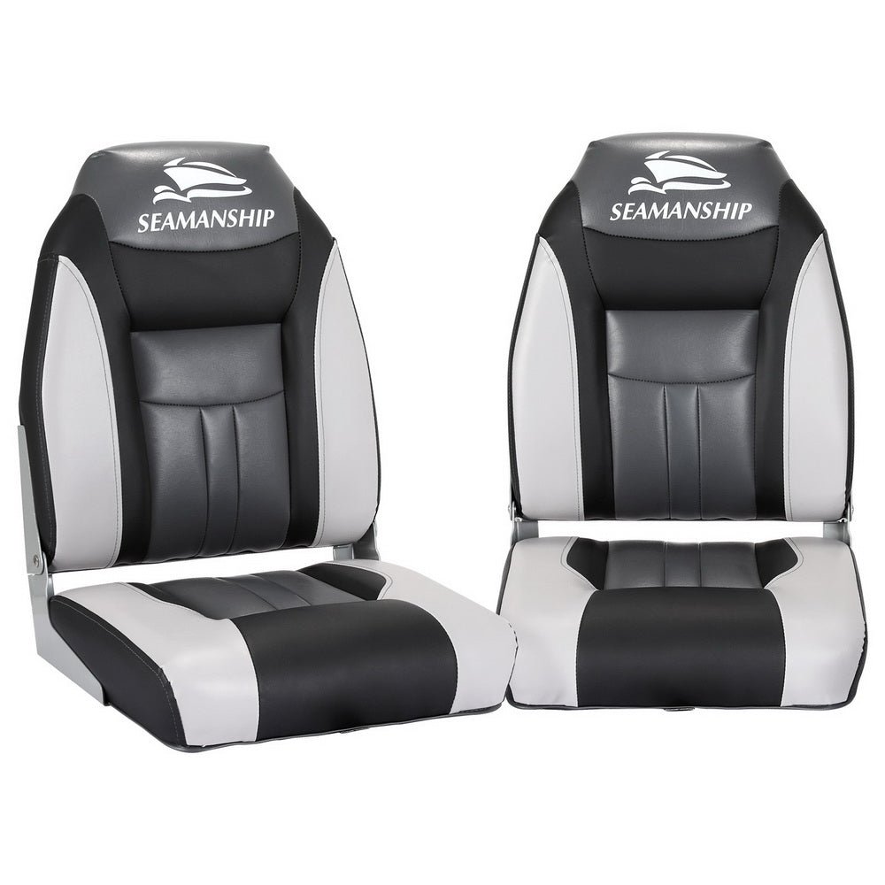 Folding Swivel Boat Seats with XL Backrest – 2pk