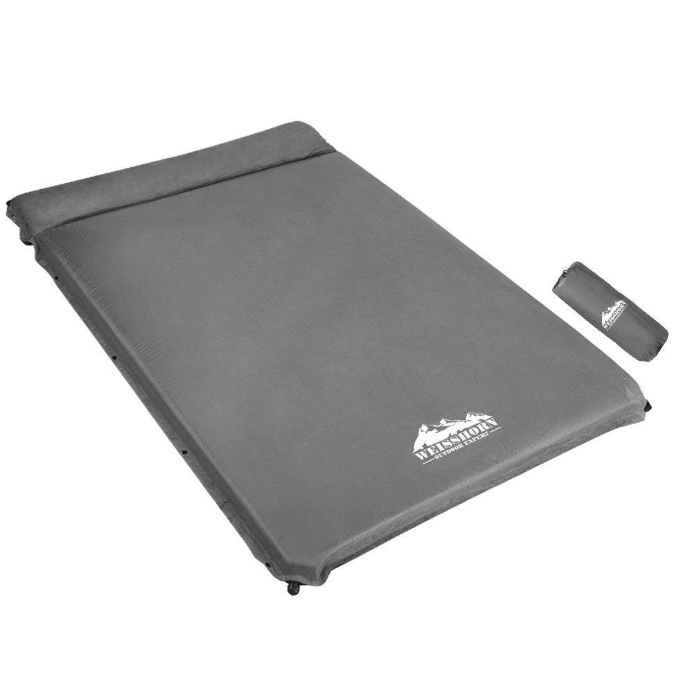 Weisshorn Double Self-Inflating Mattress 4cm - Grey