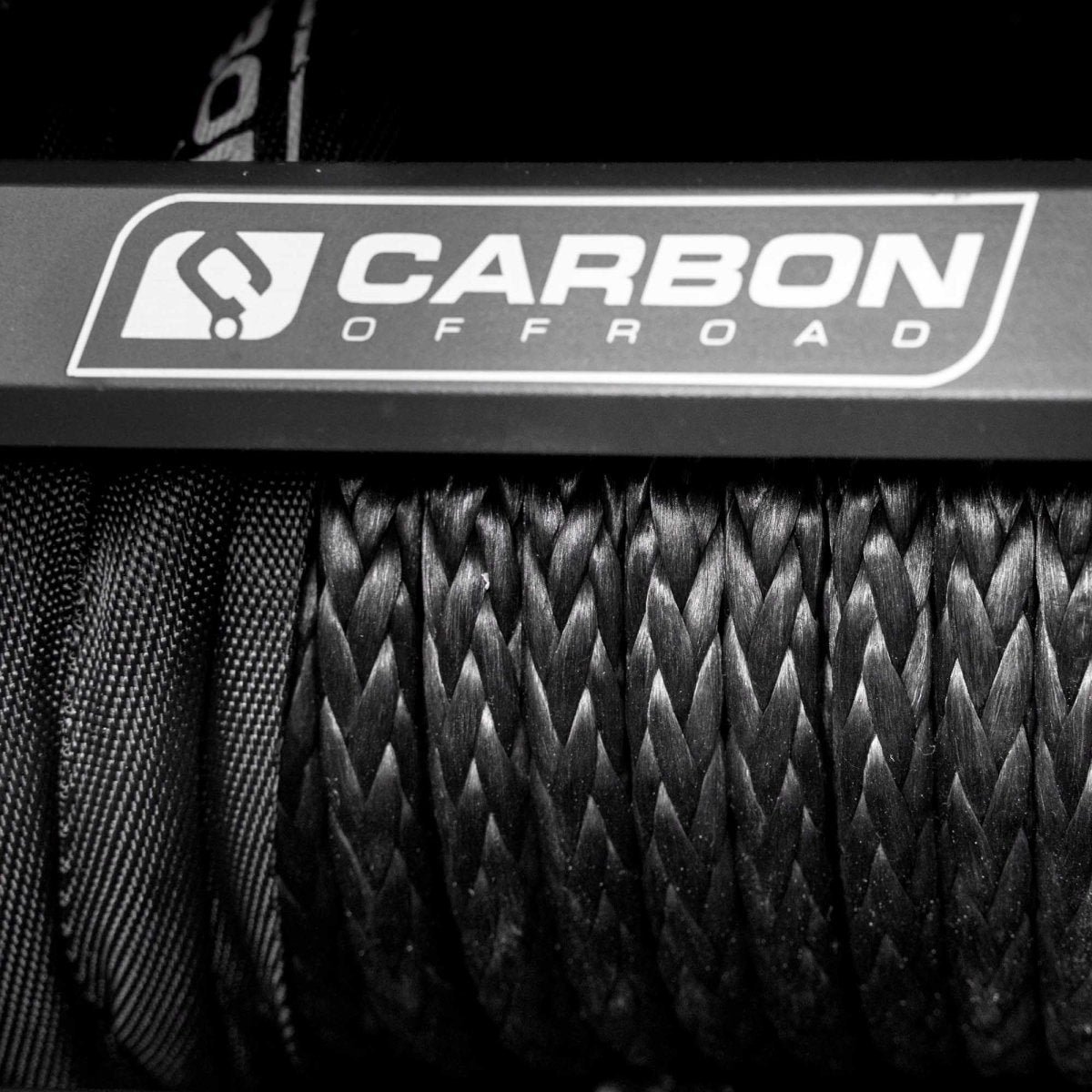 Carbon Offroad 26m x 12mm Standard Winch Rope Kit - Black