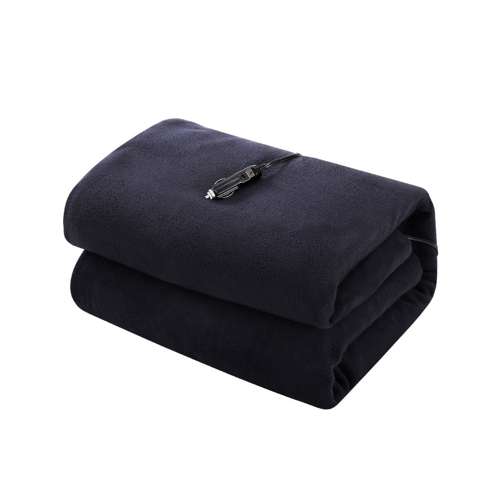 12V Heated Car Blanket - Giselle Bedding Navy