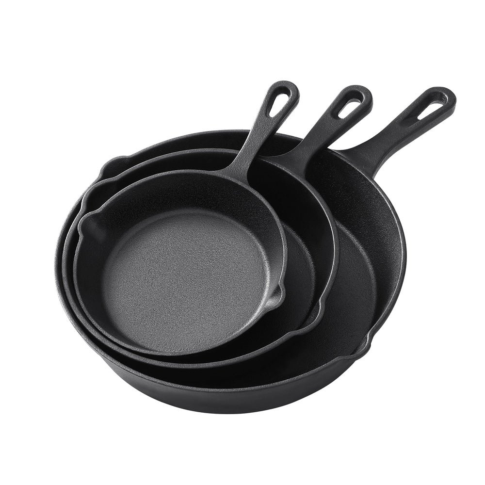 Cast Iron Frying Pan Set - 3 Piece