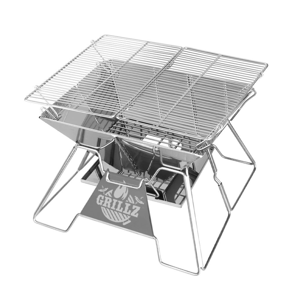 Portable Fire Pit BBQ Grill - Grillz Stainless Steel