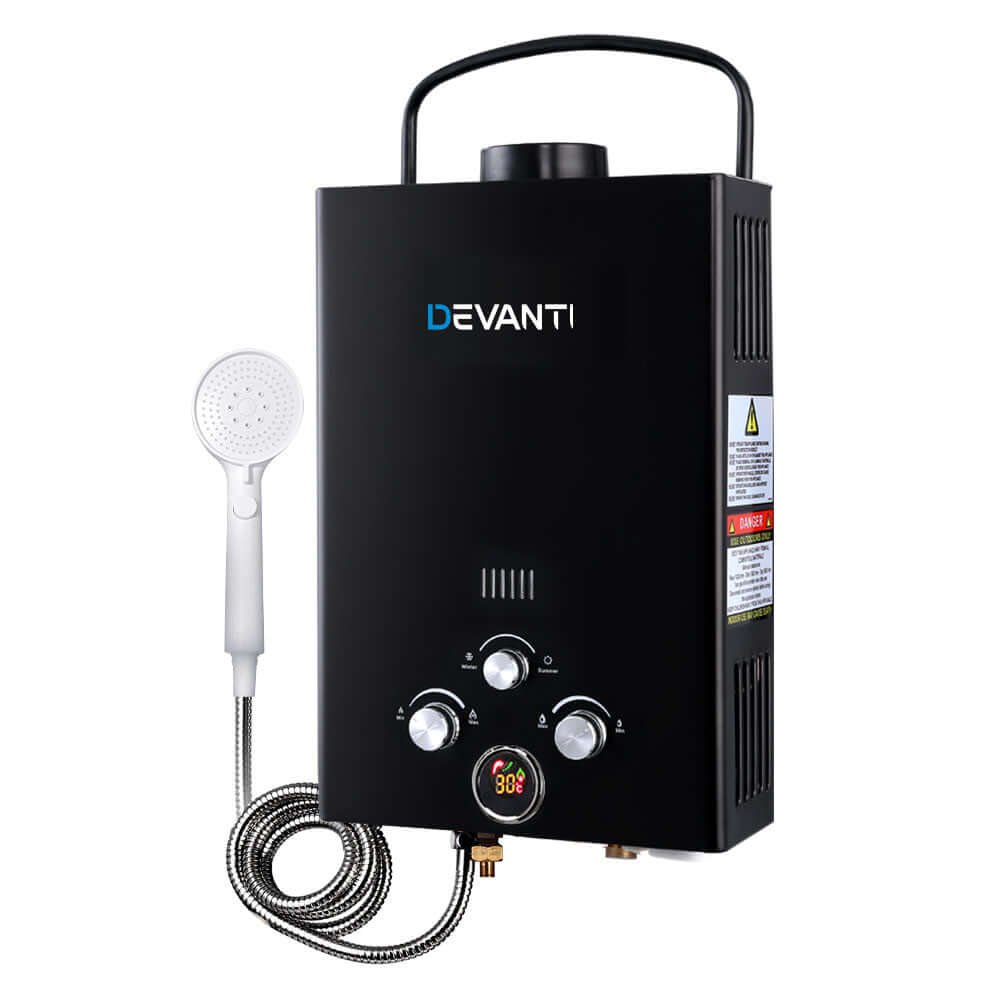 Devanti Portable LPG Gas Water Heater 8L/Min