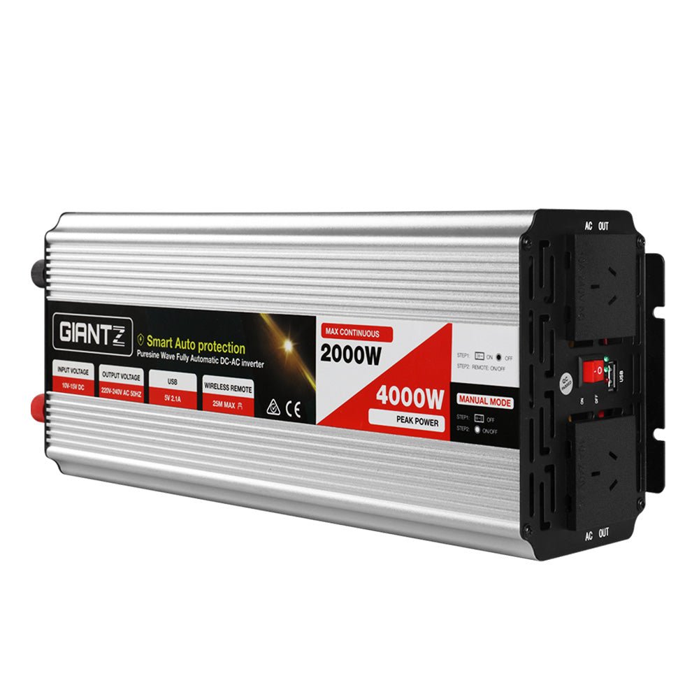 Giantz 2000W Pure Sine Wave Inverter 12V–240V