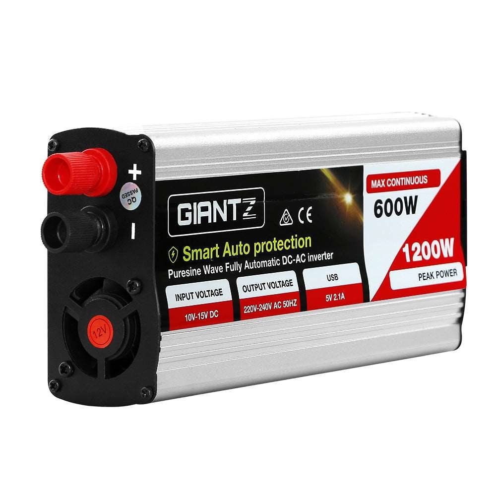 Giantz 600W Pure Sine Wave Inverter 12V to 240V