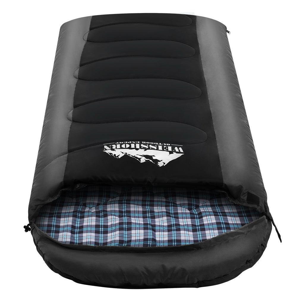 Winter Camping Sleeping Bag 0°C Comfort - Weisshorn Black