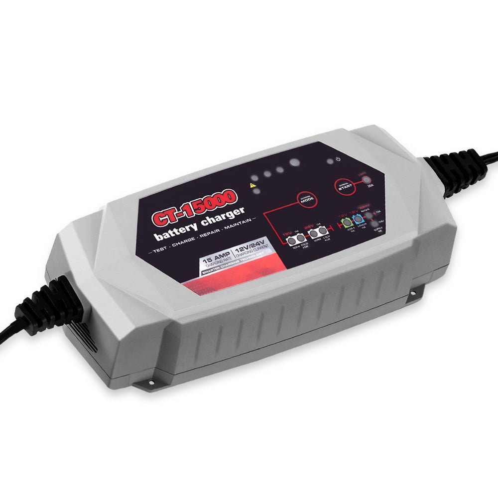 Giantz 15A Smart Battery Charger 12V 24V