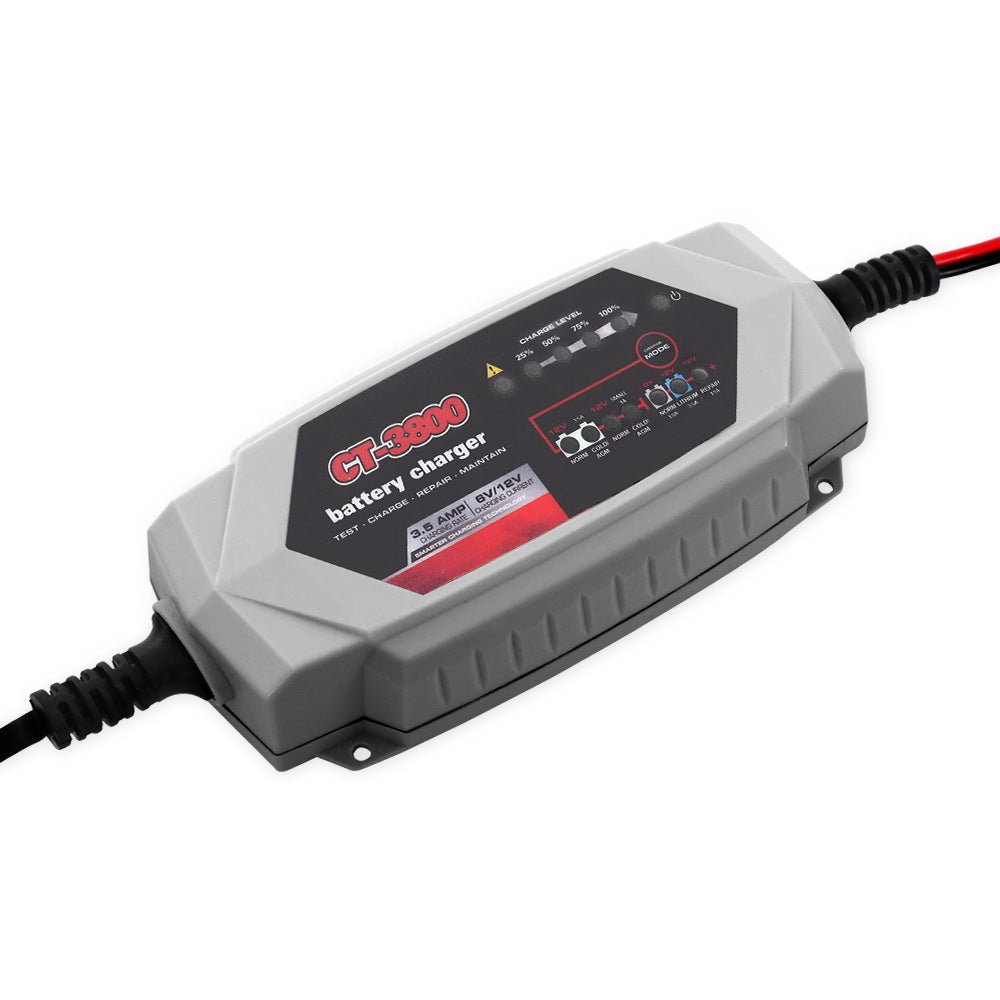 Giantz CT-3800 3.5A Auto Battery Charger 6V 12V AGM
