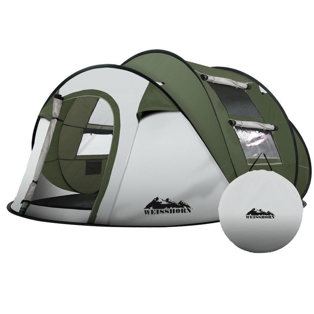 Instant Up Camping Tent 5 Person - Weisshorn Green