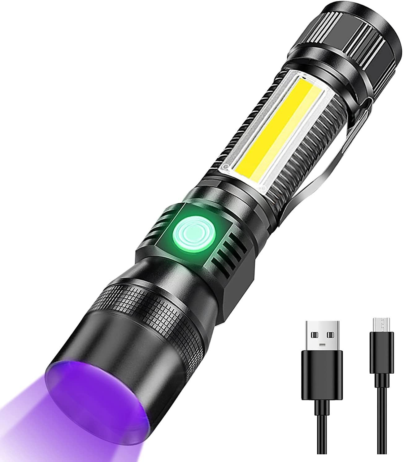 Rechargeable UV Flashlight Torch - 7 Mode