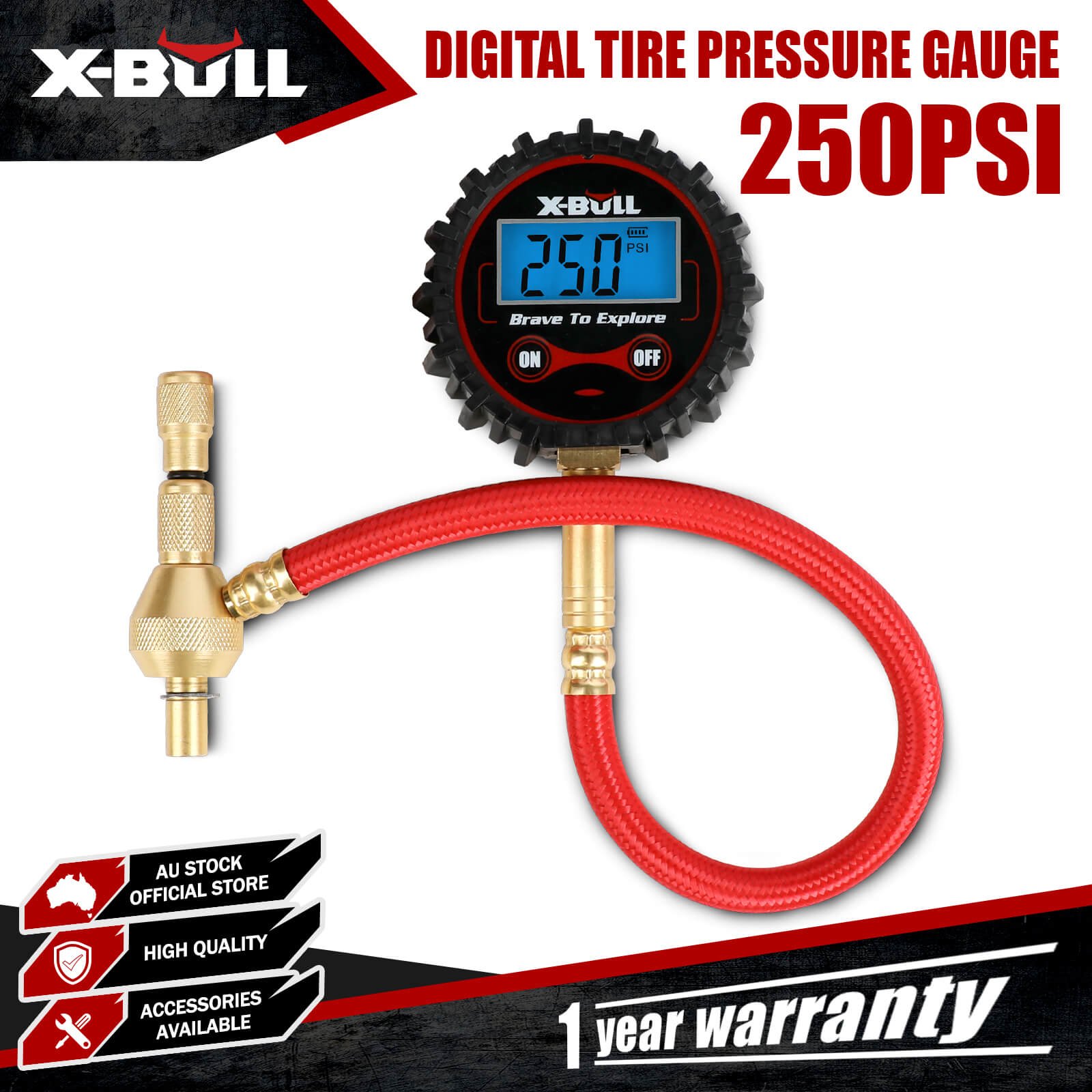 X-BULL Digital Tyre Pressure Gauge 250PSI