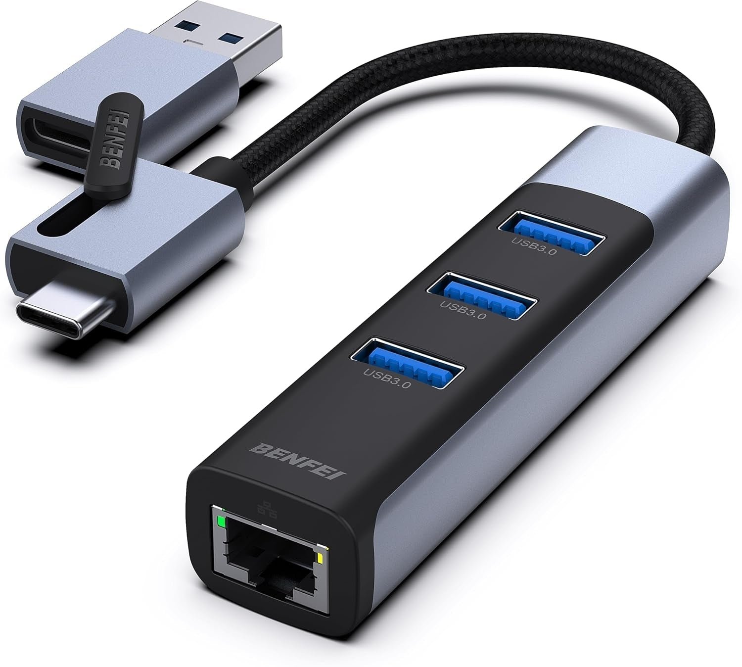 BENFEI 350GY USB-C & USB-A to Gigabit Ethernet Hub