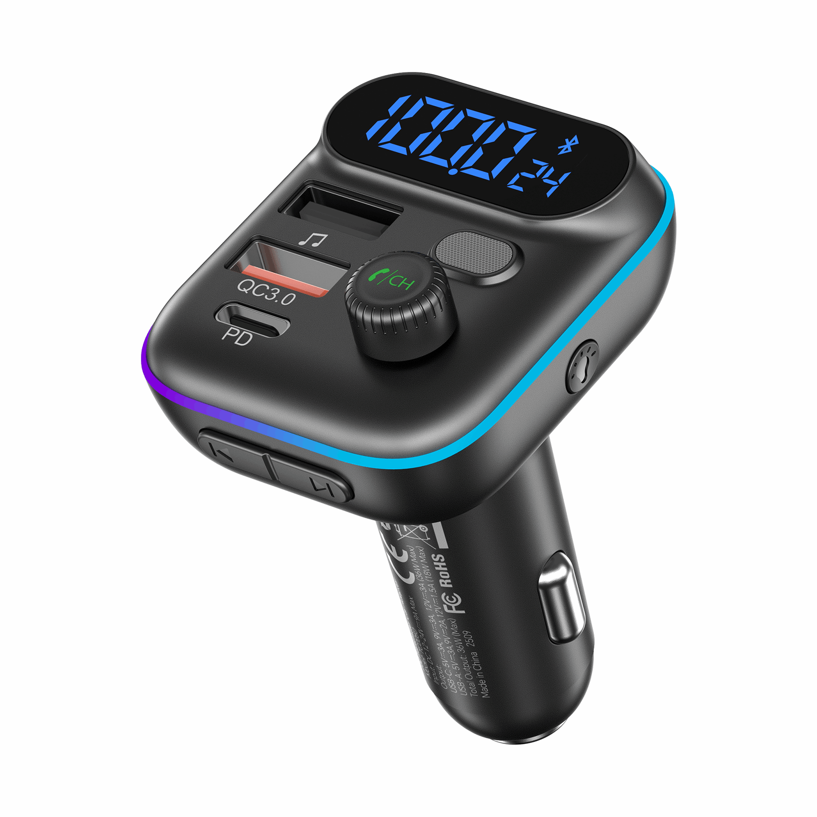 CHOETECH TC0050 Bluetooth FM Transmitter 36W