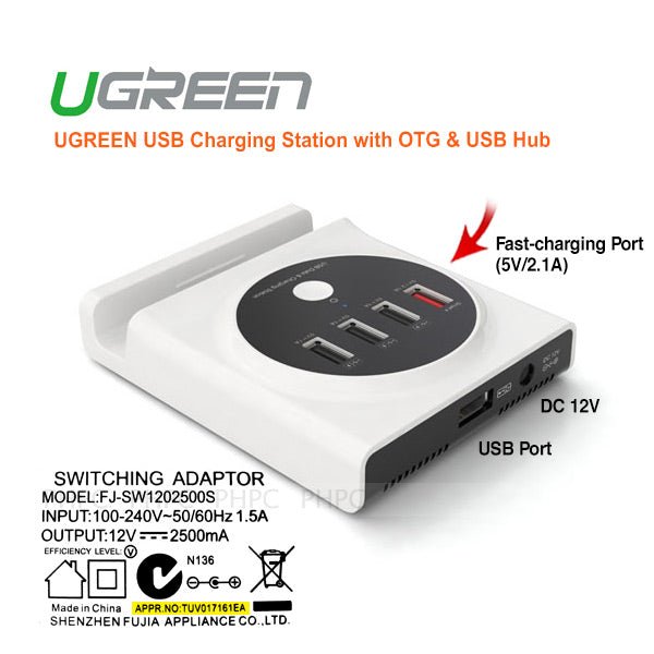 UGREEN USB Charging Station with OTG Hub