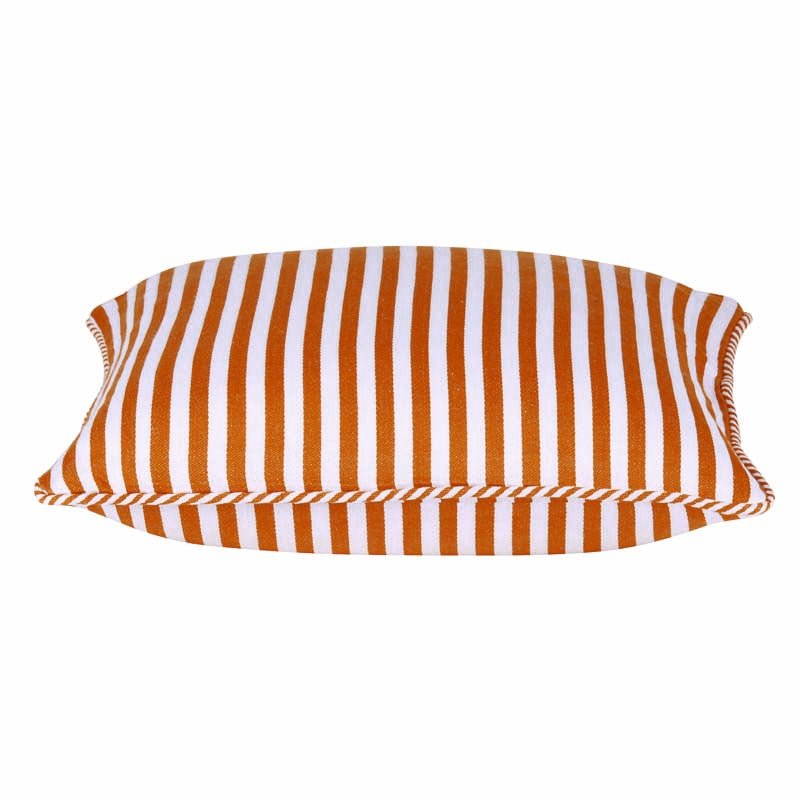 Nautical Stripe Cushion Cover – Orange & White 40x40cm