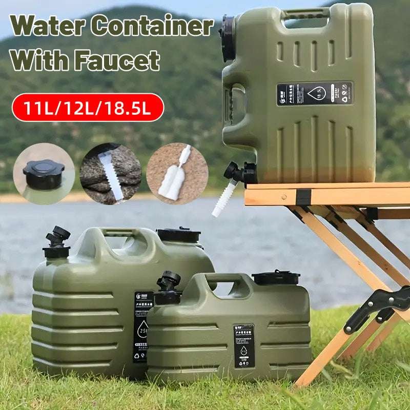 Portable 18L Water Storage Bucket with Faucet