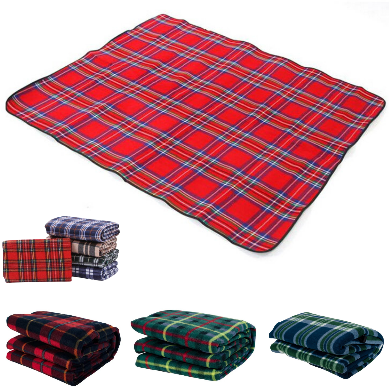 Waterproof Fleece Picnic Blanket 1.5m with Carry Bag