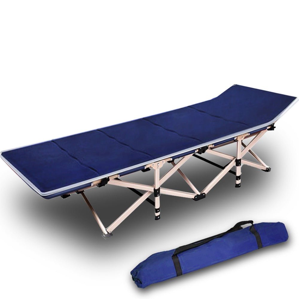 Foldable Camping Stretcher Bed – Single Navy