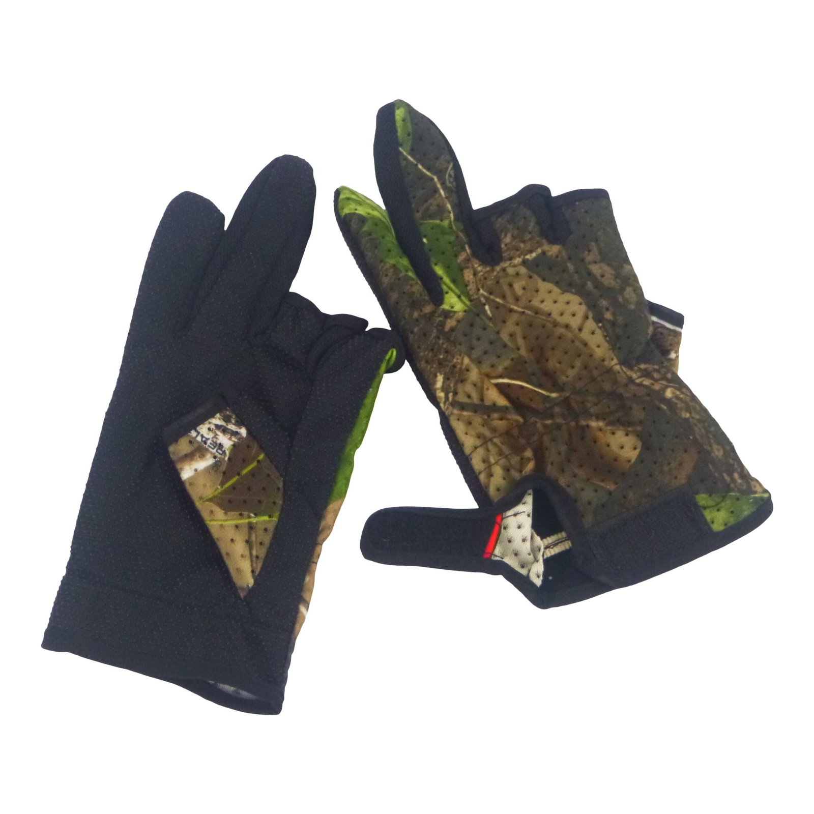 3 Finger Fishing Gloves Camo Green - Blue Seas Tackle Co