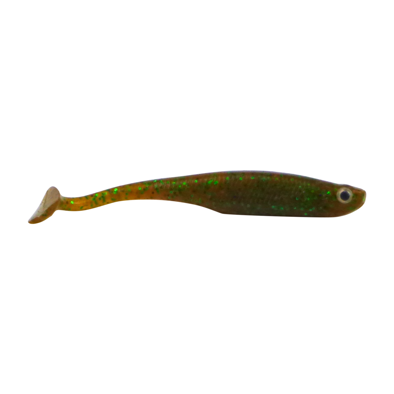 Swimerz Soft Shad 100mm Paddle Tail – Green Pumpkin 6pk