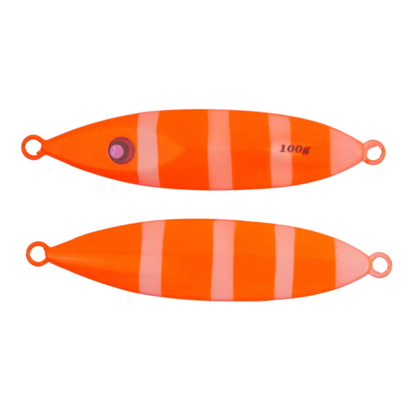 100g Slow Pitch Flutter Jig Bright Orange 2 Pack - Finesse
