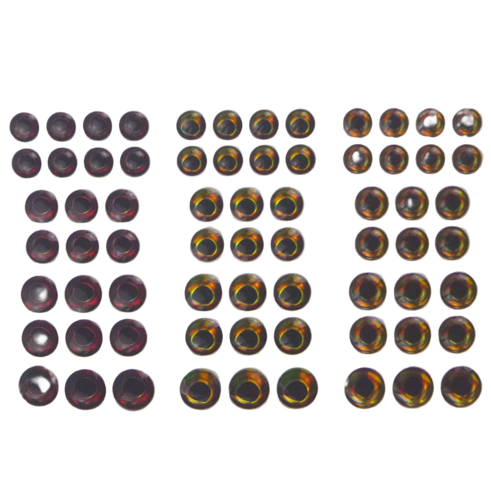 Artizan 3D Lure Eyes – 4 Sizes, 3 Colours, 69pk