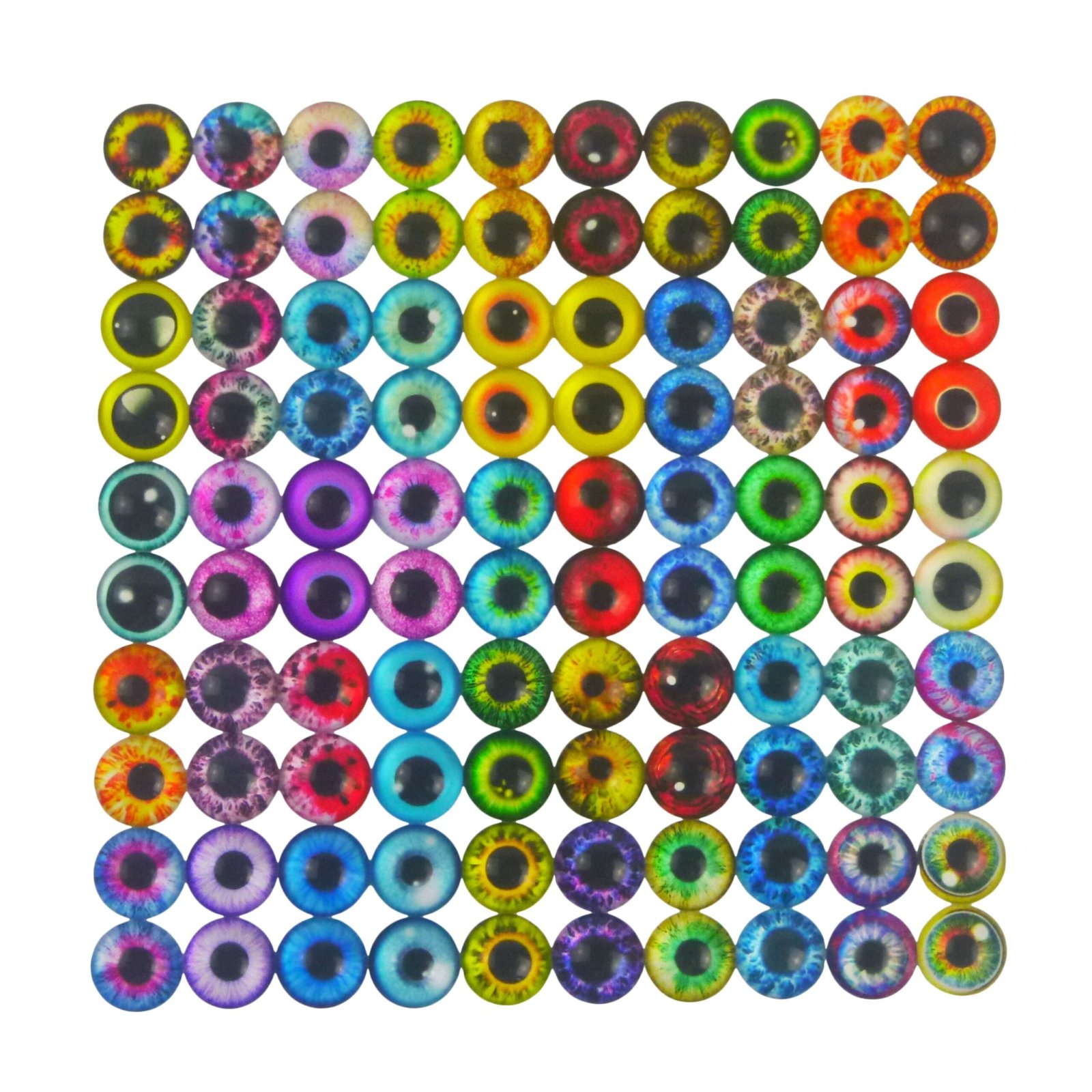 Artizan 3D Moulded Lure Eyes 14mm – 100 Pack