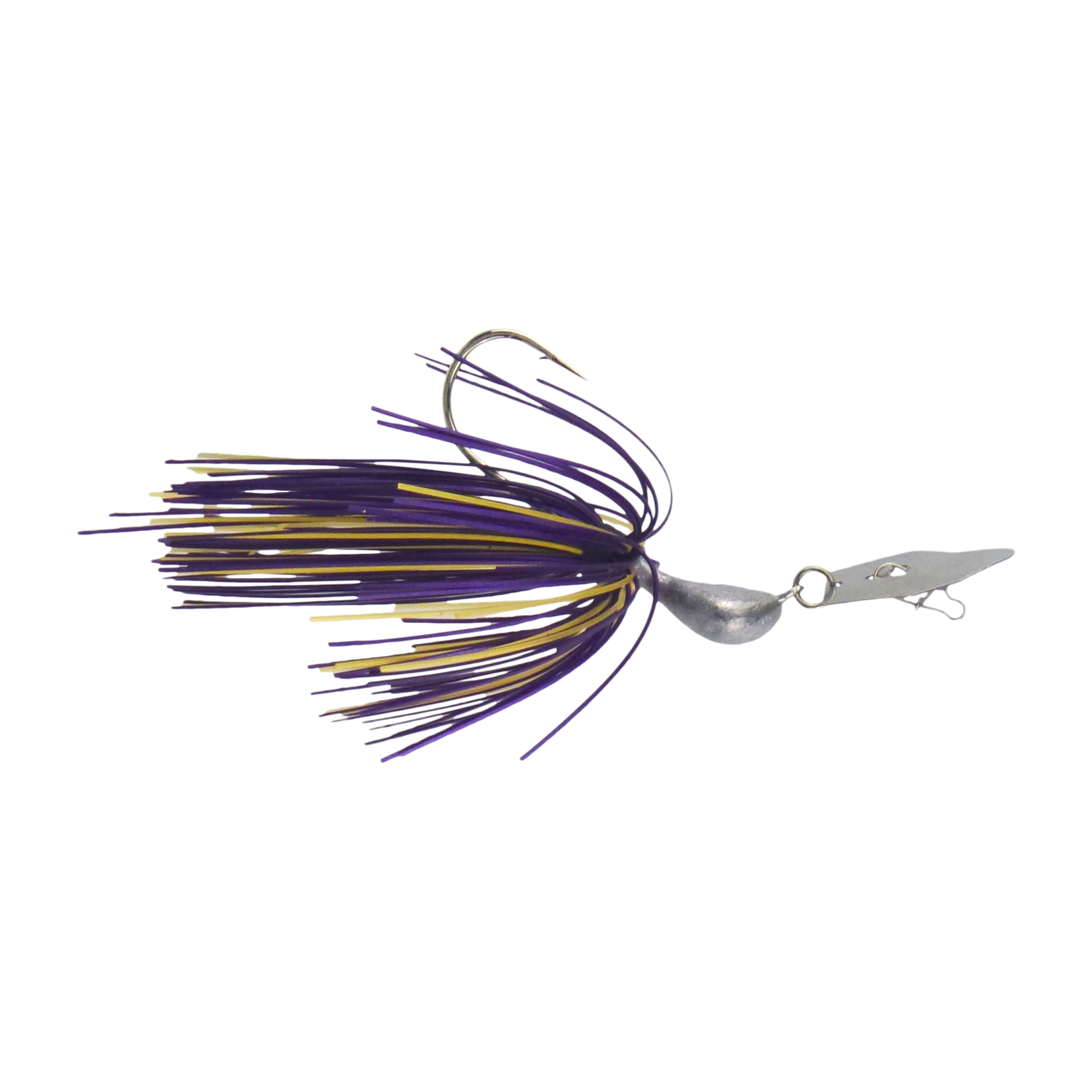 7g Bladed Swim Jig Chatterbait Purple Gold 2 Pack - Dekoi