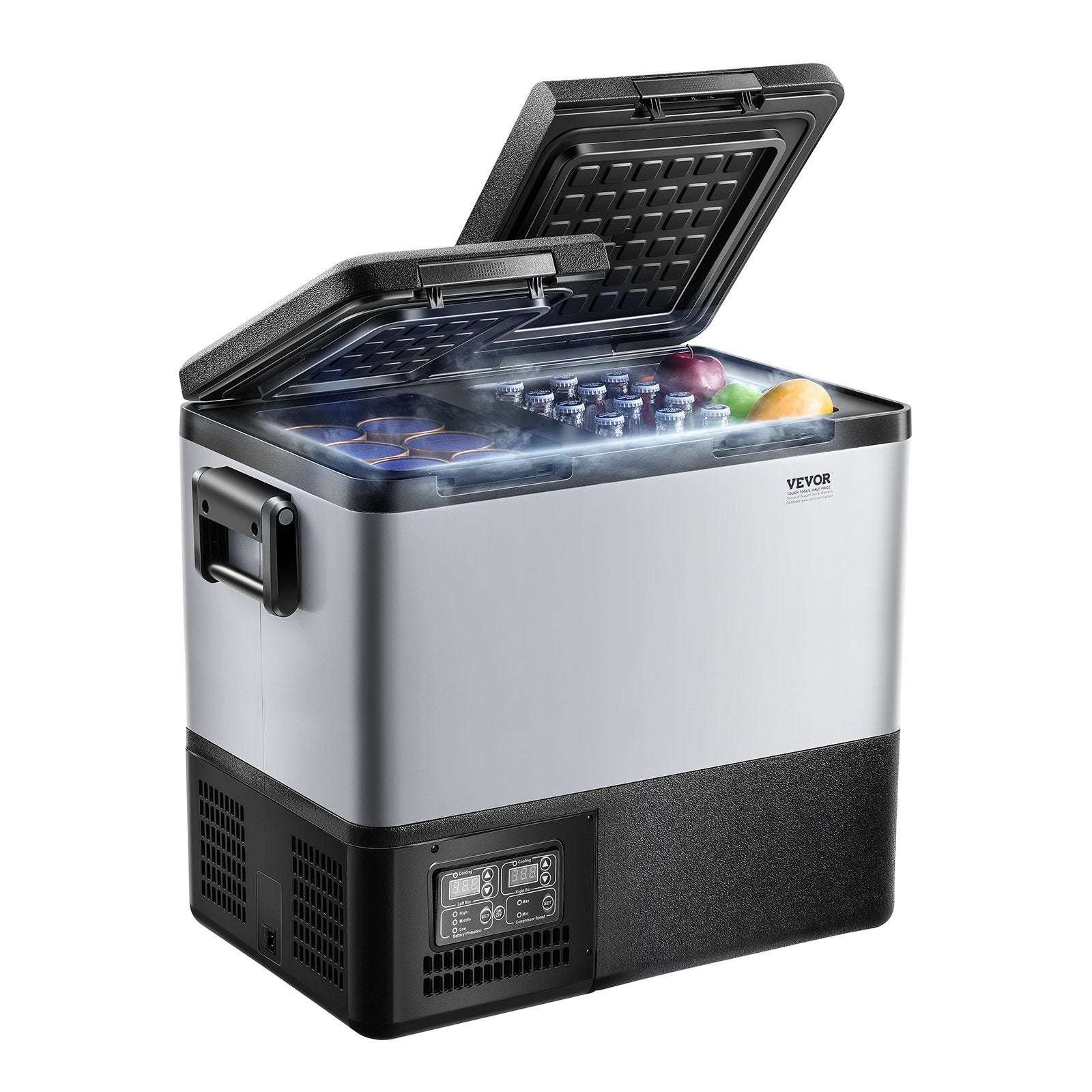 VEVOR 45L Dual-Zone Compressor Fridge Freezer – Portable Car & Camp