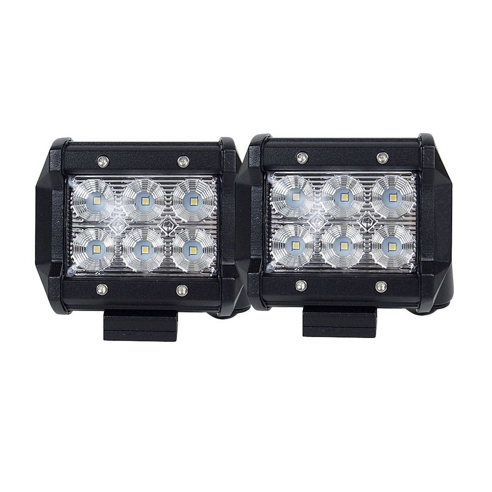 Pair 4 Inch CREE LED Flood Work Lights 5700K